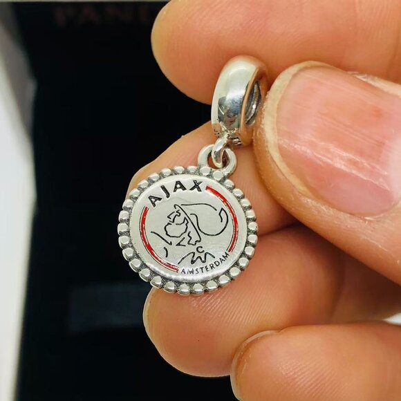 ✨🔥PANDORA AFC Ajax Football Club MLS Logo Dangle Soccer CHARM - Picture 1 of 4